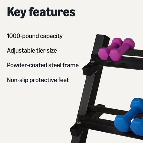 Heavy Duty Three Tier Adjustable Dumbbell Rack Solid Steel Weight Storage Stand Game Changer For Home Gyms With Custom Spacing And Legit Rock Solid Stability For All Your Heavy Lifting Needs