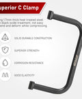Superior C clamp from Solid Valve Spring Compressor C Clamp Service Kit, heavy-duty metal with rust-resistant black oxide finish.