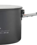 2.5 Liter Nonstick Ceramic Camp Pot For Solo Cooking With Fusion Ceramic Coating, Scratch Resistant With Metal Utensils