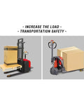 Heavy Duty Electric Hand Pallet Jack Stacker With 3000mm Lift Height For Warehouse Floor, Factory Floors And Logistics Ops Handles 1000kg To 3000kg Loads Smoothly, showcasing pallet jack lifting large boxes.