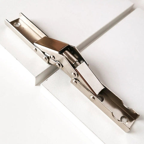 Two Pack 90 Degree Folding Shelf Hinges for Kitchen Cabinet Doors Compact Design Easy Install Space Saving Cabinet Hardware Durable