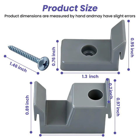 Heavy Duty Shower Door Bumpers And Sliding Glass Door Guides, Tough As Nails anti collision stoppers with screw measurements.