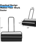 Heavy Duty Lawn Roller Water Or Sand Filled Steel Drum Roller With U Shaped Handle For Push Pull Or Tow Behind Yard Work
