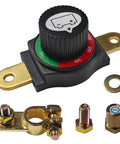Built Like A Tank Heavy Duty Brass Battery Disconnect Switch Top Post Negative Terminal Power Cut Off components and knob