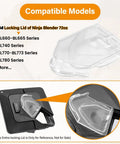 Pour Spout Cover Replacement For Ninja Blender Lid 72oz Pitcher Square Top Clear Polycarbonate Flap Cover For BL660 BL740 BL770 BL771 BL772 Models Keeps Spout Drip Free And Clean