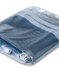 Clear PVC Tarp Cover Heavy Duty 20 Mil Tarpaulin Waterproof Shield For Outdoor Use 8x10 Ft folded with brass grommet