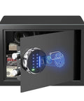 Smart Biometric Safe With Fingerprint Lock, Silent Mode, Backlit Keypad And LED Light, Compact Home Safe For Quick Access