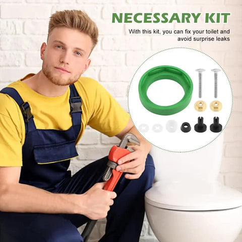 3 Inch Toilet Tank To Bowl Coupling Kit For Champion 4 Toilets, Replacement Kit With Gasket Bolts Handle, plumber holding a wrench