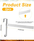 Two Pack Stainless Steel Beehive Frame Holders For Beekeeping, 5 Frame Capacity Frame Perches, side view with dimensions