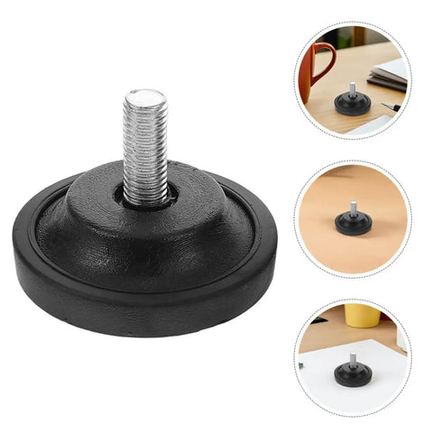 Rubber Adjustable Leveling Feet 4 Pack Screw In Furniture Glides For Treadmills And Bikes Anti Vibration Floor Pads