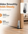 Heavy Duty Vertical Track Roller Wheels For Sliding Doors Featuring Silky Smooth Glide Rubber Casters As Bottom Guides To Fix Sticking Tracks And Level Up Your Closet Setup Without The Hassle Four Pack showing stable door support detail.