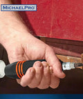 Heavy Duty 1/2 Inch Drive Impact Driver Set With 11 Bits And 1/2 Inch Bit Holder in use, showing six-sided enhanced grip.