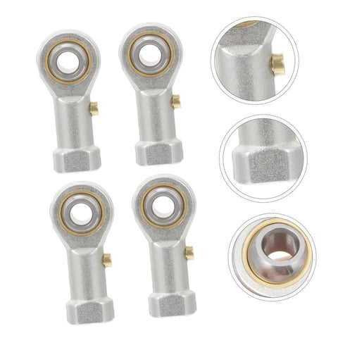 Heavy Duty Threaded Rod End Bearings 4 Pack With Bulletproof Spherical Plain Design For Plug And Play Mechanical Linkages.