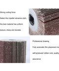 Get The Top 2 Pack 120mm Flap Wheel Abrasive Cloth For Heavy Duty Polishing And Sanding Jobs Made Easy With Durability Boosting Aluminum Oxide Granules Perfect For Smoother Metal Deburring And Wood Grinding Tasks That Need Serious Grit Power, showing durable flap wheel with uniform texture.