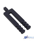 Heavy Duty Structural Stack Shims 3 1/2 X 1 7/8 X 1/16 Inch black plastic spacers for window door leveling precision fit.