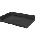 Black Plant Saucer And Seed Starter Tray For Indoors, 14 By 11 Inch Heavy Duty Plastic Propagation Saucers For Microgreens, Humidity Tray