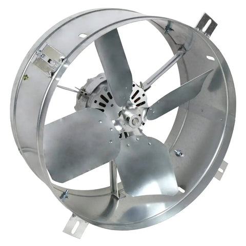 Gable Mount Attic Ventilator With 14 Inch Blade And 2.6 Amp Motor, Thermostat Controlled Exhaust Fan For Up To 1850 Sq Ft