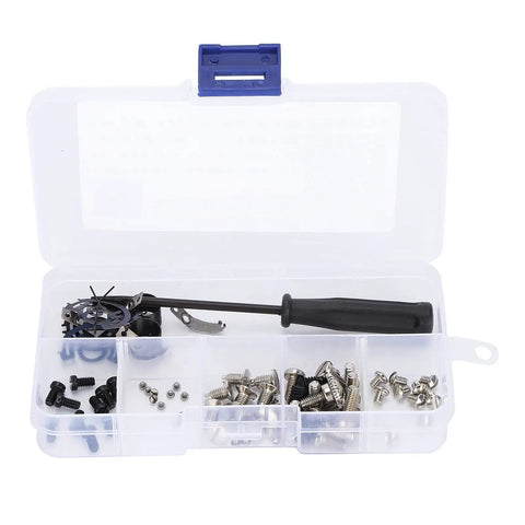 Super Tight Industrial Sewing Machine Screw Kit With Stainless Steel Shrapnel And Needle Parts To Fix Presser Feet Bobbins Fast in transparent case