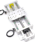 Top view of Beefed Up CNC Linear Rail Guide With 100mm Rails And 1605 Ballscrew SFU1605 Slide Stage For DIY CNC Kit 250kg Load C7 Precision