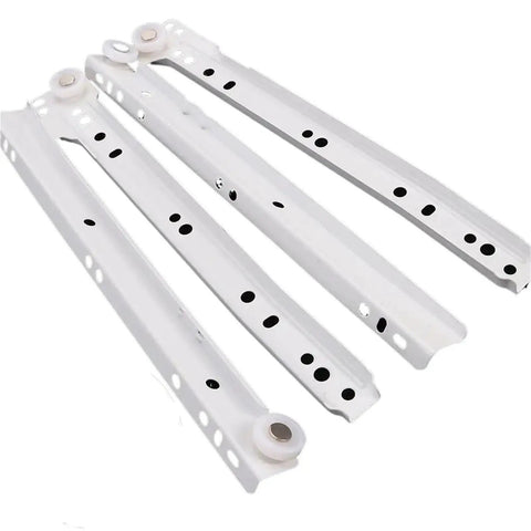 Two Section Drawer Slides Pair For Keyboard Trays And Small Cabinets No Squeak Glide Quiet Operation Low Friction Roller