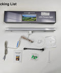 Dimmable Picture Light For Artwork 3200K To 6500K, 10 Watt USB Powered LED Display Light components and packaging.