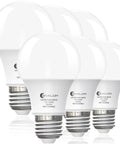 Six Pack A19 LED Light Bulbs With E26 Base 60 Watt Equivalent Daylight 5000K 9 Watts 800 Lumens Non Dimmable Long Life