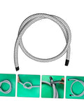 High Temperature Steamer Hose Replacement For All Steam Irons, Flexible PVC And Nylon Tube, coiled on green background