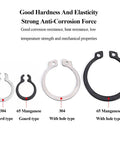 Top Notch BZHAOMAOL 200 Pcs External Retaining Rings 10-14mm Size Set From Durable 65Mn Spring Steel Black Plated Heavy Duty C-Rings