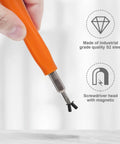 Doorbell Screwdriver Replacement With WiFi Password Reset And Battery Swap Easy To Use Handle In Bright Orange For All Doorbell Models Handy Tool For Quick Home Tech Fixes And Setups