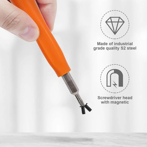 Doorbell Screwdriver Replacement With WiFi Password Reset And Battery Swap Easy To Use Handle In Bright Orange For All Doorbell Models Handy Tool For Quick Home Tech Fixes And Setups