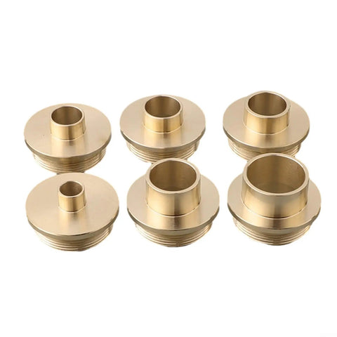 Killer Brass Router Guide Bushing Set Delivers Rock Solid Routing Precision For Dovetail Cutting with six brass bushings.