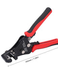 Heavy Duty Automatic Wire Stripper Cutter Crimping Tool 3 In 1 Adjustable For 10 To 22 Awg Electrical Wiring close-up view with soft rubber grip.