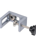 Side view of Adjustable Drill Guide For Woodworking Pro Grade Dowel Drilling Jig Durable 6061 Aluminum Positioning Tool with clamp