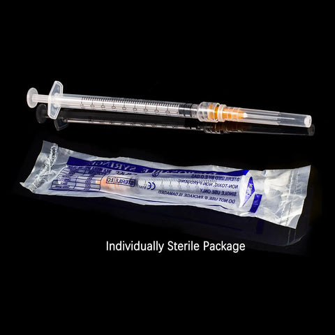 25 Pack Disposable 1Ml Luer Lock Syringe With 25G 1Inch Needle Sterile Individual Pack For Lab Experiments And Home Science DIY Use Not For Professional Medical Use, individually wrapped