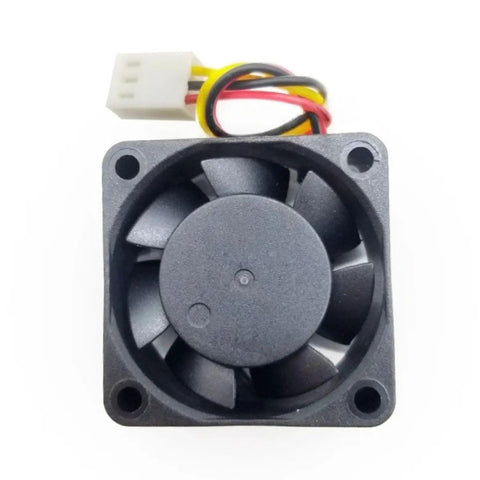 DC 24V 0.08A 4015 Fan Replacement For CNC Equipment Cooling Beefy 40X40X15MM Server Fan With 3 Wire Lead, black plastic, front view