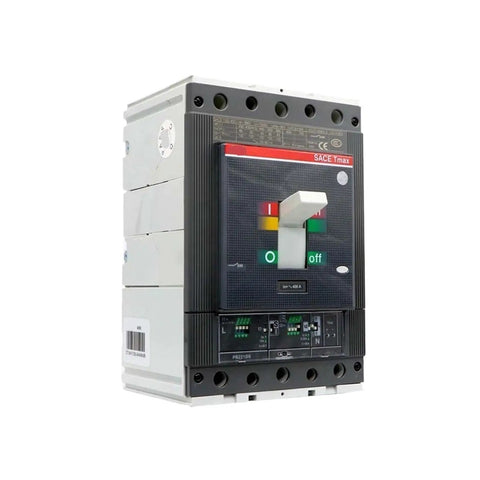 Built Like A Tank Three Pole Molded Case Circuit Breaker 800 Amp mounted on a panel with on/off toggle switch.