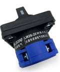 Changeover Switch Universal Rotary Cam Selector Latching Switch 2 Positions 4 Terminals LW26-20 C02-1 660V 20A Black Blue