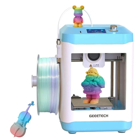 Kid Friendly 3D Printer For Beginners With Auto Leveling And Open Source Fast Printing Up To 250 mm Per Second, blue color