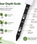 Easy Soil Moisture Meter For Indoor And Outdoor Plants, 3 Color Light Indicator, One Button Soil Tester Probe For Houseplants, Succulents, Garden, Potted Plants, Quick Read For A Healthy Green Thumb; depth scale 2-10cm