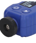Close-up of Super Portable Digital Hardness Tester Rockin Tungsten Carbide Probe and dual coil setup showing interface.