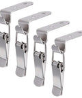 90 Degree Spring Loaded Latch Set 4 Pcs Stainless Steel Toggle Clamps With Clasp Buckle for secure cabinet closures