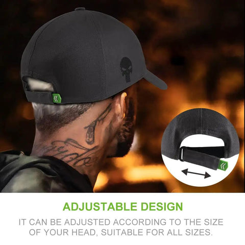 Rear view of adjustable grey Bump Cap Safety Hat Baseball Cap Style With Breathable Lightweight Build ABS Ventilated Insert.