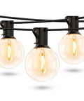 LED Outdoor String Lights For Patio 50ft With 26 Shatterproof G40 Globe Bulbs Waterproof Café Lights