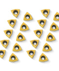 20 Pack TiN Coated Carbide Turning Inserts WCMT06T304 WCMT32.51 for CNC Lathe Replacement displayed on white background