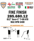 Specifications of Fine Finishing 12 Inch Saw Blade For Hardwoods, Laminate, Melamine And Plywood, Pro Grade Crosscut, Made in Italy.