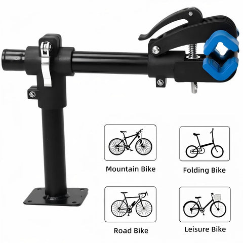 Heavy Duty Bicycle Repair Stand With Bench Mount Adjustable Clamp And Wide Compatibility For Road And Mountain Bikes