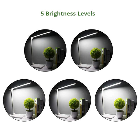 LED Touch Desk Lamp With USB Charging Port And 5 Lighting Modes And 5 Brightness Levels Auto Shutoff And Sleep Timer illustrations