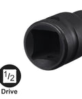 1/2 Inch Drive Torx T60 Socket With S2 Steel Bits, Cr-Mo Sockets, 12 Inch Length Built For Real World Hand Use, close-up view