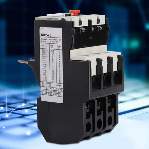 Beefed Up Adjustable Thermal Overload Relay For Electric Motors 2.5 To 4 Amp Range, screw mount, plug and play, large binding posts.