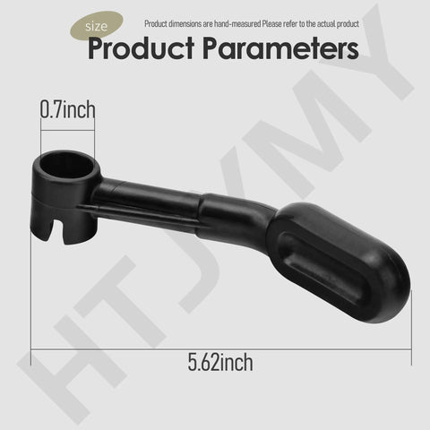 Built Tough Table Saw Rail Lock Lever Replacement 5140032-23 shown from side with dimensions 0.7 inch by 5.62 inch.